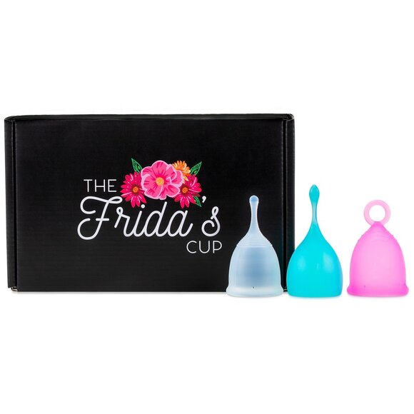 Frida's Menstrual Cup Trio: 3 Sizes (S, M, L) with Pouch & Cleaning Brush - Picture 10 of 10